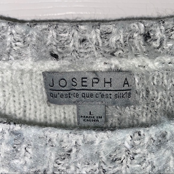 Color Block Joseph A White/Grey Sweater Size: L - Picture 5 of 5